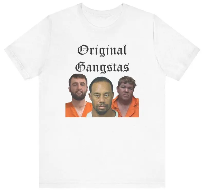 Scottie Scheffler Mugshot T-Shirt, Free Scottie Shirt, Tiger Woods & John Daly Mugshot Tee, Funny Golf Shirt, Sports Fan T-Shirt