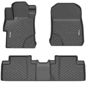 GARVEE Custom Fit TPE Floor Mats Compatible with Honda Civic 4dr 2012-2015, All-Weather Protection for Front and Second Row, Durable and Precise Fit for Enhanced Interior Protection