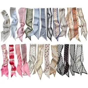 24pcs Fashion Scarves for Women Multifunctional Neck Scarves Purse Scarf Headbands for Bags Hair Accessories outdoorfun