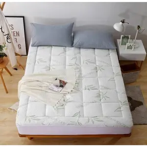 Elegant Comfort Rayon Derived from Bamboo Mattress Pad - Water-Resistant, Fits Mattresses up to 16", Cool & Soft for Hot Sleepers