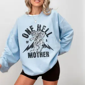 One Hell of a Mother Vintage Sweatshirt, Badass Moms Mothers Day Gift, Cool Moms Sweater