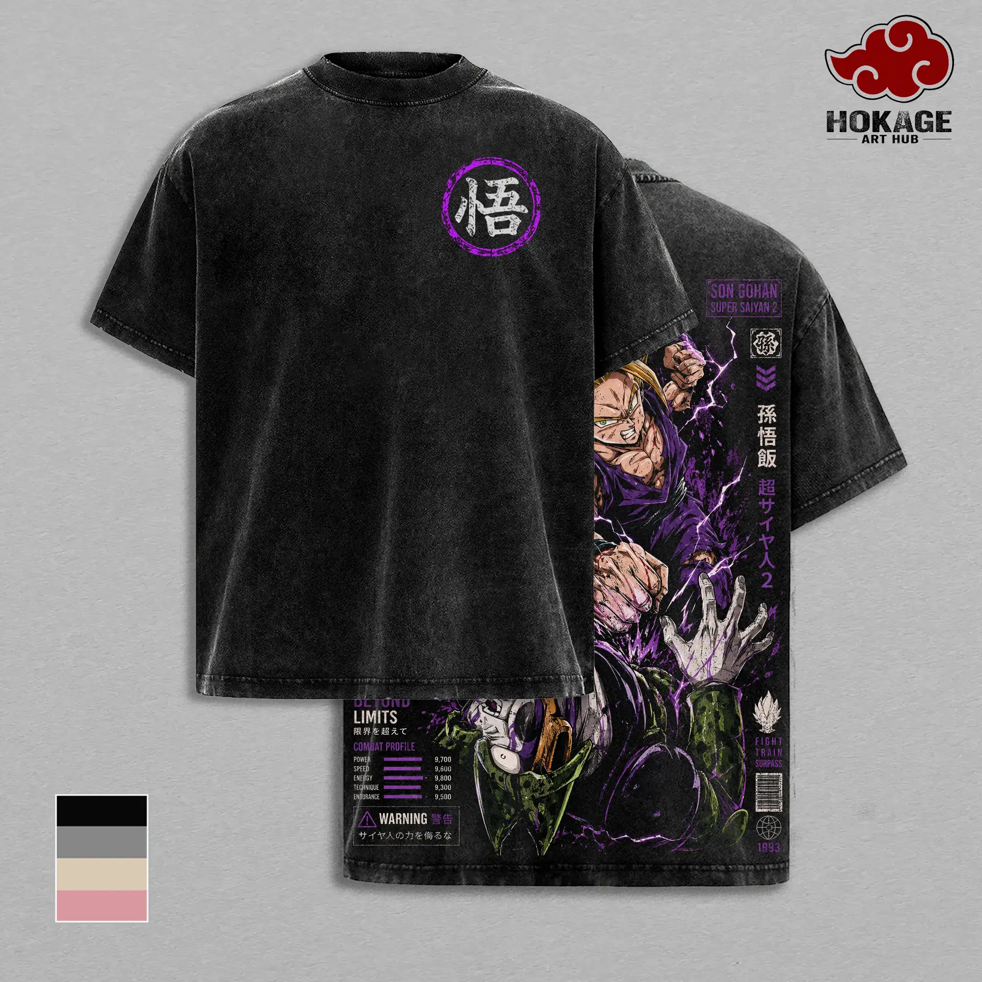 Vintage Washed Oversized Anime Graphic Tee Beast Gohan DBZ Saiyan Warrior Limit Break Power Shirt Casual Streetwear 100% Cotton Retro Japanese Manga T-Shirt Cool Fan Cosplay Apparel Gym Summer Tops Perfect Gift For Men Women Y2K Aesthetic Trendy Outfit