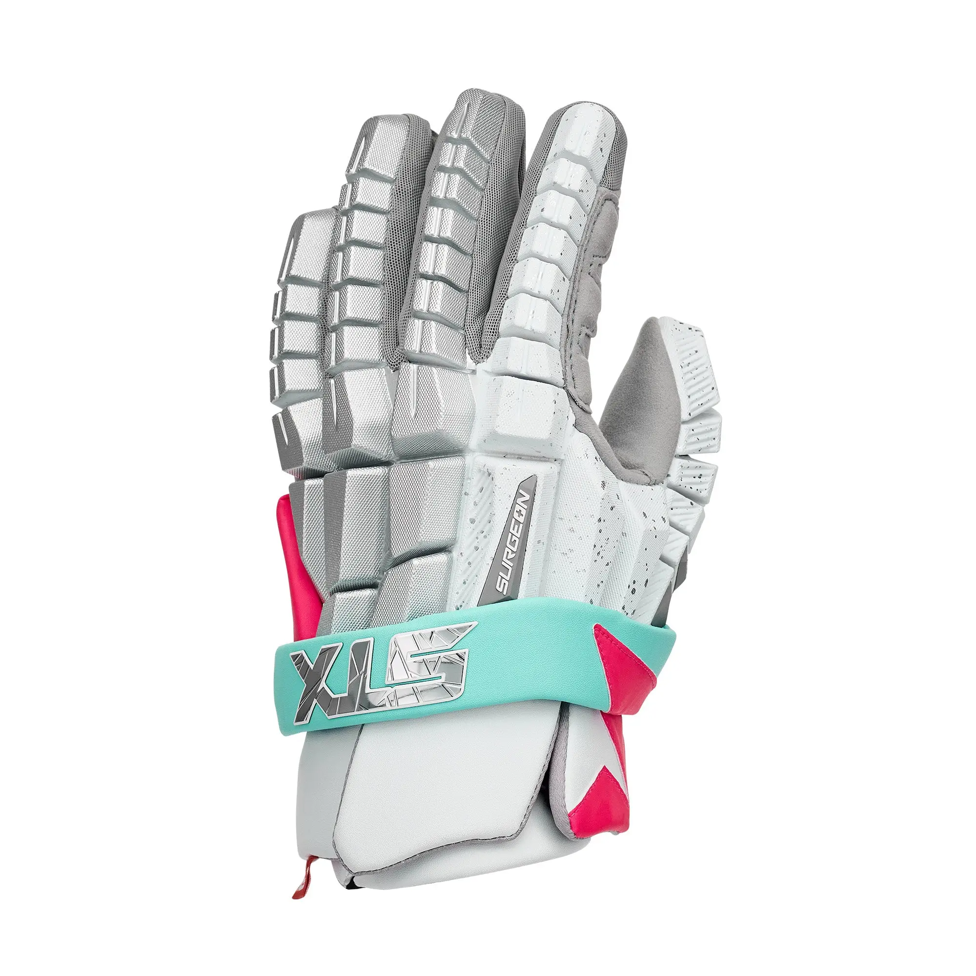 Surgeon RZR 2 Pro Lacrosse Gloves - South Beach Limited Edition, AX Suede Palms, SUPERFLEX PLUS Back of Hand Design, Custom Fit, PLL Player-Approved, Breathable Football Goalkeeping Gloves