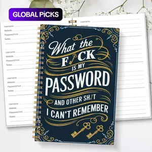 Simple Password Book, Durable Hardcover Spiral Notebook, Hardcover Journal, Minimalist Address Password Manager With Website Password Quick Access Username & Password Storage For Office Internet Computer Logins, Gift For Seniors, Men #GLOBAL PICKS