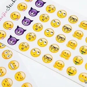 3pcs Emoji Expression Sticker Set | Self-Adhesive Decals for Journals, Scrapbooks, Phone Cases & DIY Crafts