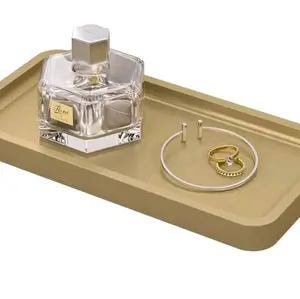 YCBH Bathroom Vanity Tray - Gold Finish for Jewelry & Beads Storage SKU YC-VTS-Gold