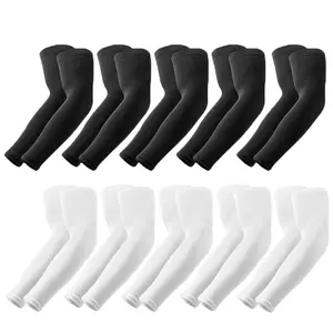 10 Pairs Sun Protection Sleeves for Men Women, Cool Compression Ice Sleeves for Sports Training Tattoo Sleeves, Sports Arm Sleeves