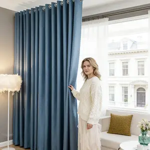 Snooztex Heavy Weighted Blackout Curtains – Grommet Top, Linen Textured Solid Color, Luxury Curtains, Beautiful Curtains, Window Treatment for Living Room, Bedroom, Hotel & Dining Room privacy vintage high ceiling removable shower curtain plain blind