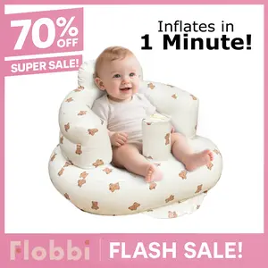 【SummerVibes】Inflatable Baby Seat for Babies 3 Months+ – Versatile Ergonomic Support with Quick Inflate/Deflate Feature, Alternative to Bassinets; Perfect for Tummy Time, Travel, Creative Baby Shower Present & Cozy Gift