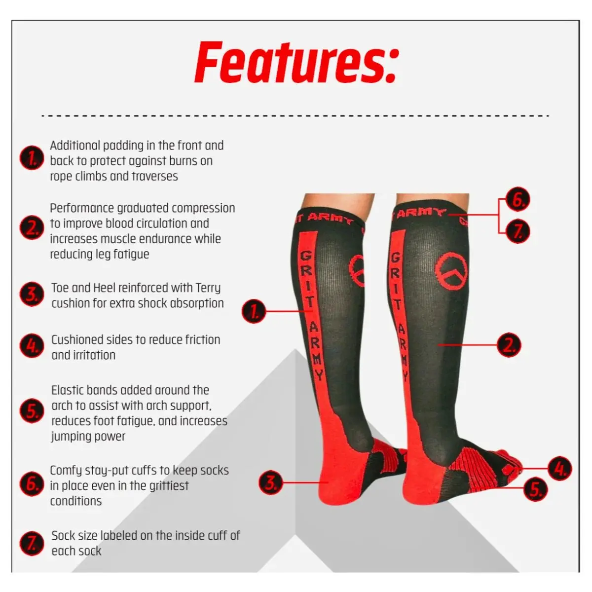 Tall Compression Performance Socks