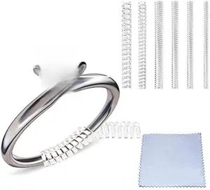 Ring Sizers for Loose Rings PU Material Invisible Guards 6 Sizes Fitter Reduces Size by 0.5-1.5 Easy to Use & Comfortable Adjustable Ring Size Adjuster Set