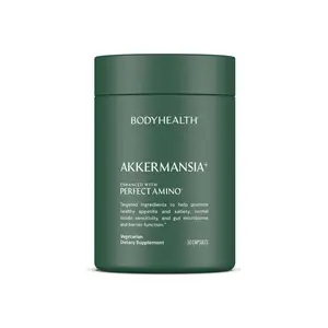 BODYHEALTH Akkermansia+ Edible Probiotic Supplement, Delayed-Release Capsules for Metabolic Support & Gut Health, 30-Count Dietary Nutrition Supplement
