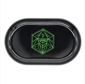 Small Vintage Metal Dish Tray - Holds Jewelry, Change, Paperclips, Keys, Rings, Trinkets & Other Small Treasures - for Desk, Stand, Vanity, or Kitchen - Decorative Design with a Lightweight Metal