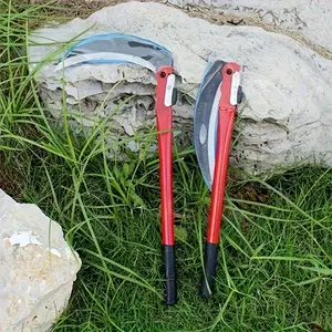 1pc Red Gardening Grass Hook, Thick High-Carbon Steel Blade, Non-Slip Handle, Secure Lock, Multi-Purpose Yard Weeding Pruning Tool for Garden, Lawn, Brush& Outdoor Camping