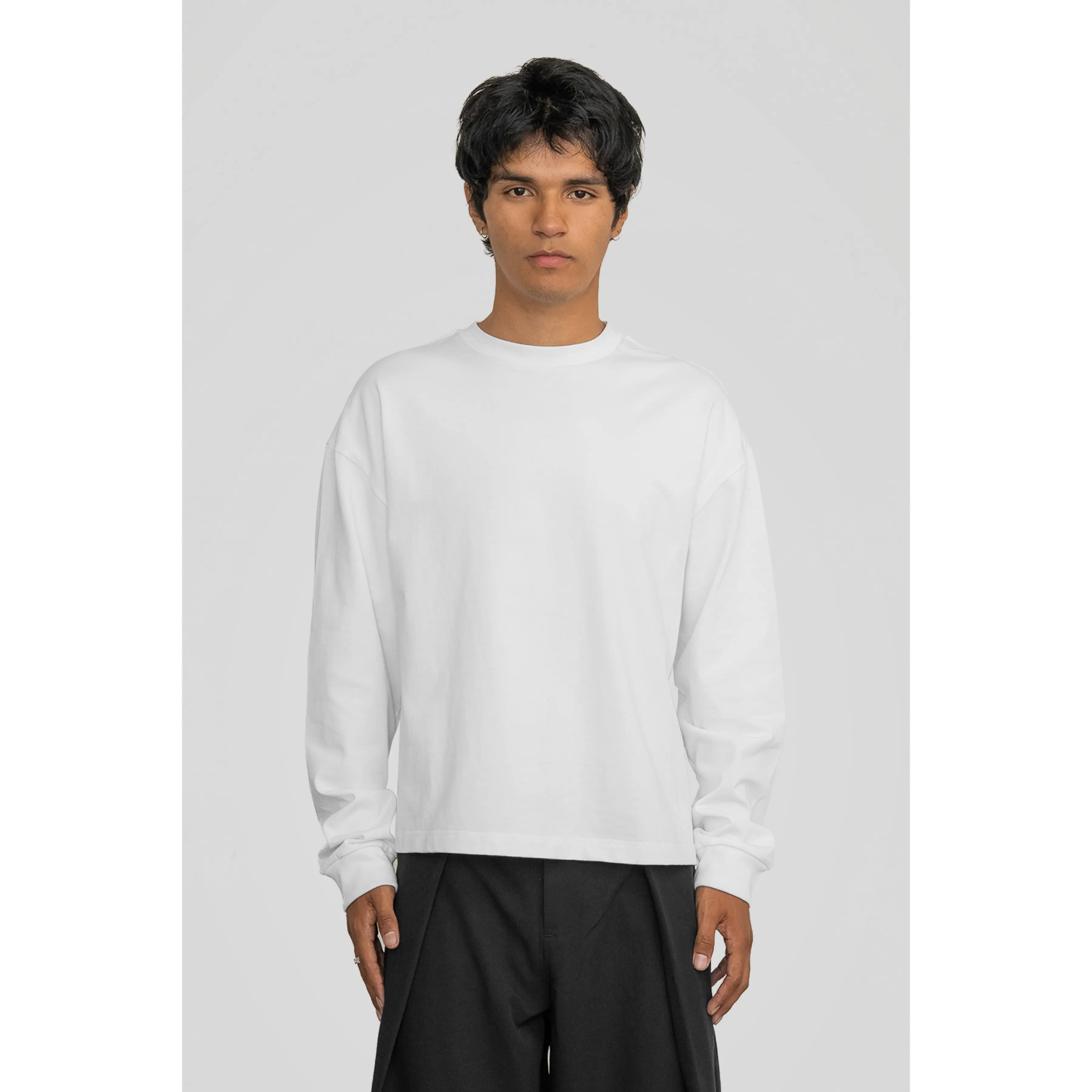 300 GSM 'White' Long Sleeve Tee