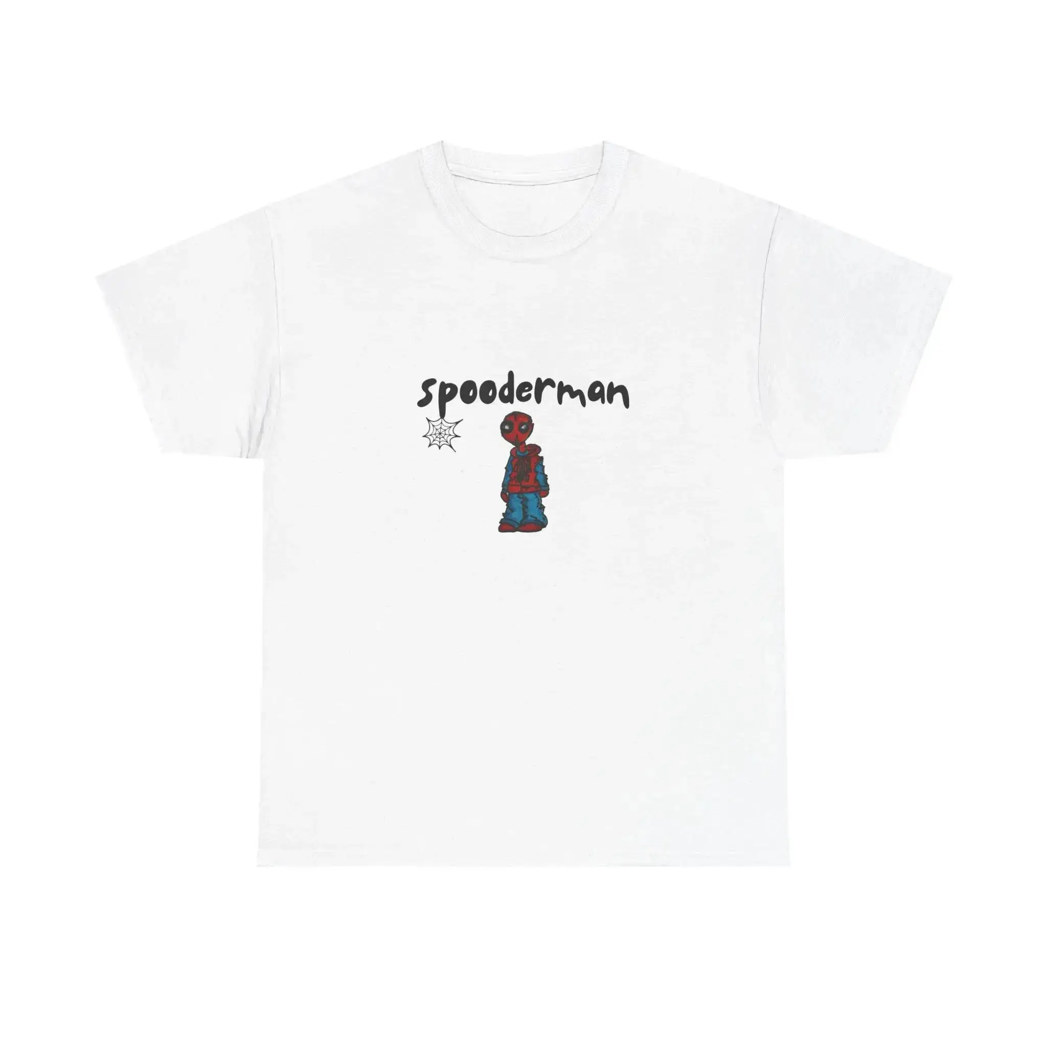 Men's Short-Sleeve Graphic T-Shirt - Unisex Soft Heavy Cotton Round Neck Tee, Funny Superhero Meme Top for Comic Fans Menswear Streetwear