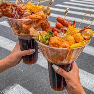 10 Sets (Bowl + Cup + Straw) Reusable PET Cup Bowl Straw Combo, Ideal for Snacks, Desserts, Drinks, Hot Pot Dipping Sauce, Fruit and Salad, Tableware for Adults and Kids, Party and Home Use, Hand Wash Only