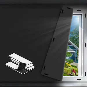 Blackout Curtains for Bedroom - 79" x 57" Portable Blackout Blinds Curtain for Any Windows - Blackout Shades Window Film -Temporary Blackout Shades for  ,Dorm Room,Travel or Office Use