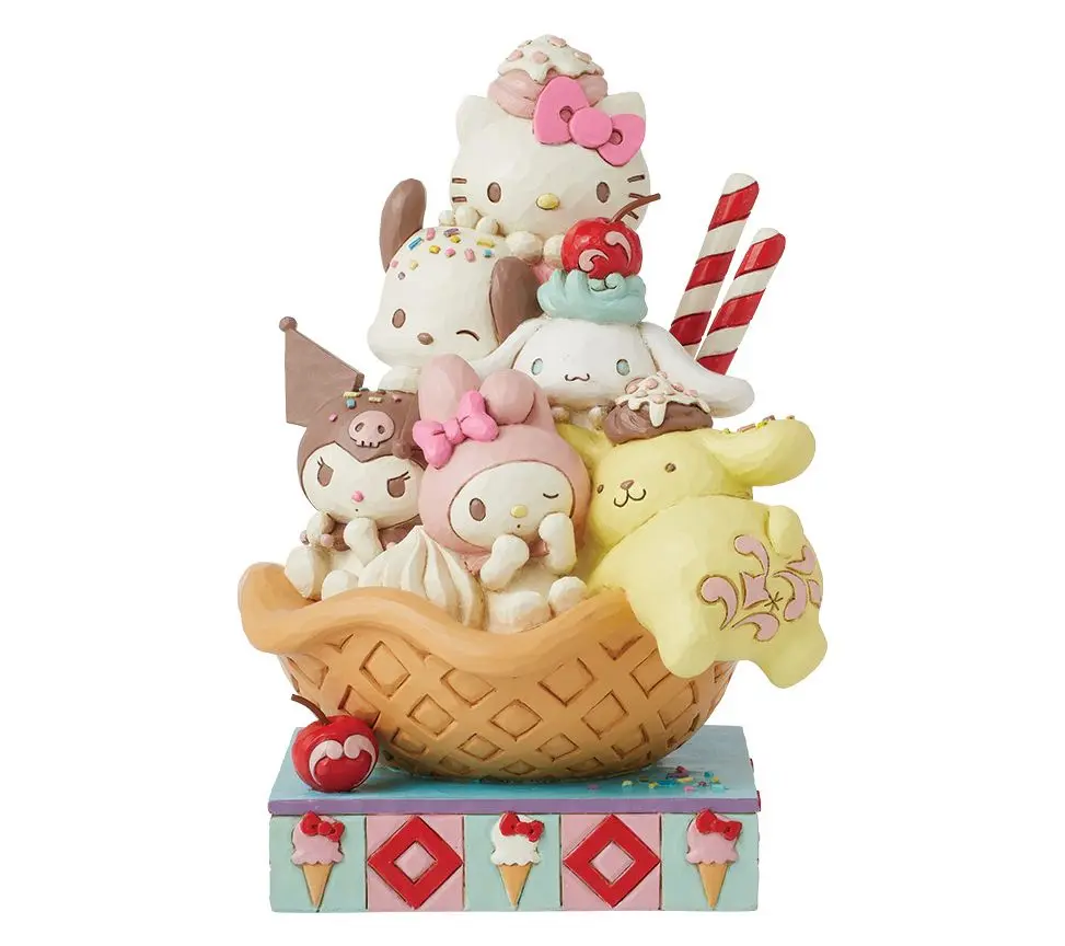 Jim Shore Sanrio Hello Kitty & Friends Ice Cream Figurine 8"H Jim Shore Sanrio Hello Kitty & Friends Ice Cream Figurine 8"H
