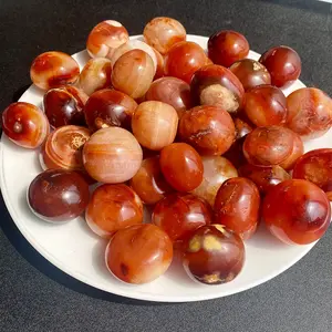 Natural Red Agate Tumbled Stones, for Fish Tank Landscaping Home Decor Crystal Ornaments and Hand Play