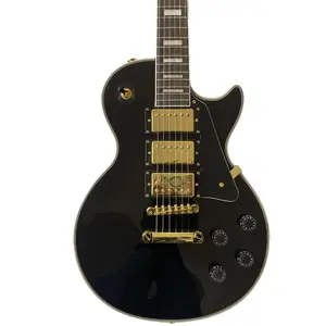 Black guitar,HHH pickups, solid mahogany body, rosewood fretboard, 6-string Black guitar,HHH pickups, solid mahogany body, rosewood fretboard, 6-string