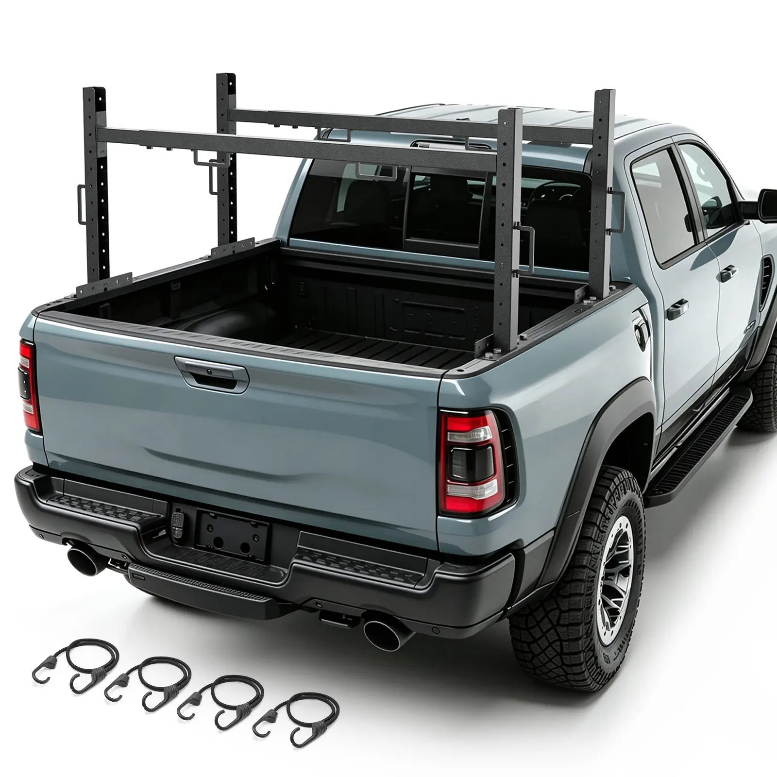 【Yzona】Heavy-Duty Alloy Steel Screw Mount Pickup Truck Bed Ladder Rack, 300lbs Load Capacity, 44-84in Wide Fit, Truck Accessories for Secure Loads (Kayak, Lumber)