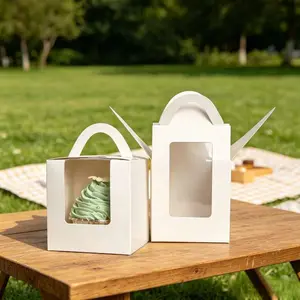 60 Pack Individual Cupcake Boxes with Window – 3.6x3.6x4.3 Inch Sturdy Disposable Bakery Boxes, Perfect for Home Bakers, Birthday Parties, Weddings, Cookies & Treats – TikTok Viral Party Favor & Small Business Packaging