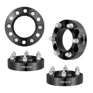 VEVOR Wheel Spacers, 1.5 6x5.5 Wheel Adapters, 6 Lug Forged Spacer, 106.1 mm Bore Hubcentric M12x1.5 Studs Spacers, Fit for 1996-2022 Toyota and Lexus, 4 PCS Black