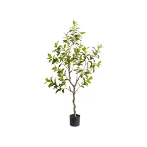 Artificial Osmanthus Tree  Realistic Fake Osmanthus Flowers Tree With Adjustable Branches  Fake Plants Bonsai Tree Office Room Housewarming Decoration 4.6FT Decorative Fruit Water Proof