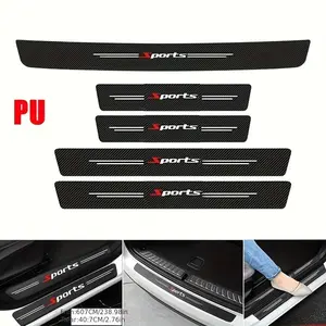 Car Accessories For Honda HR-V Civic CR-V Pilot Accord Passport Ridgelineb WRV-V Vezel Prologue Leather Door Sill Strip Car Essentials Anti-Scratch Threshold Guard Scuff Plates Protector 5pcs Auto Parts