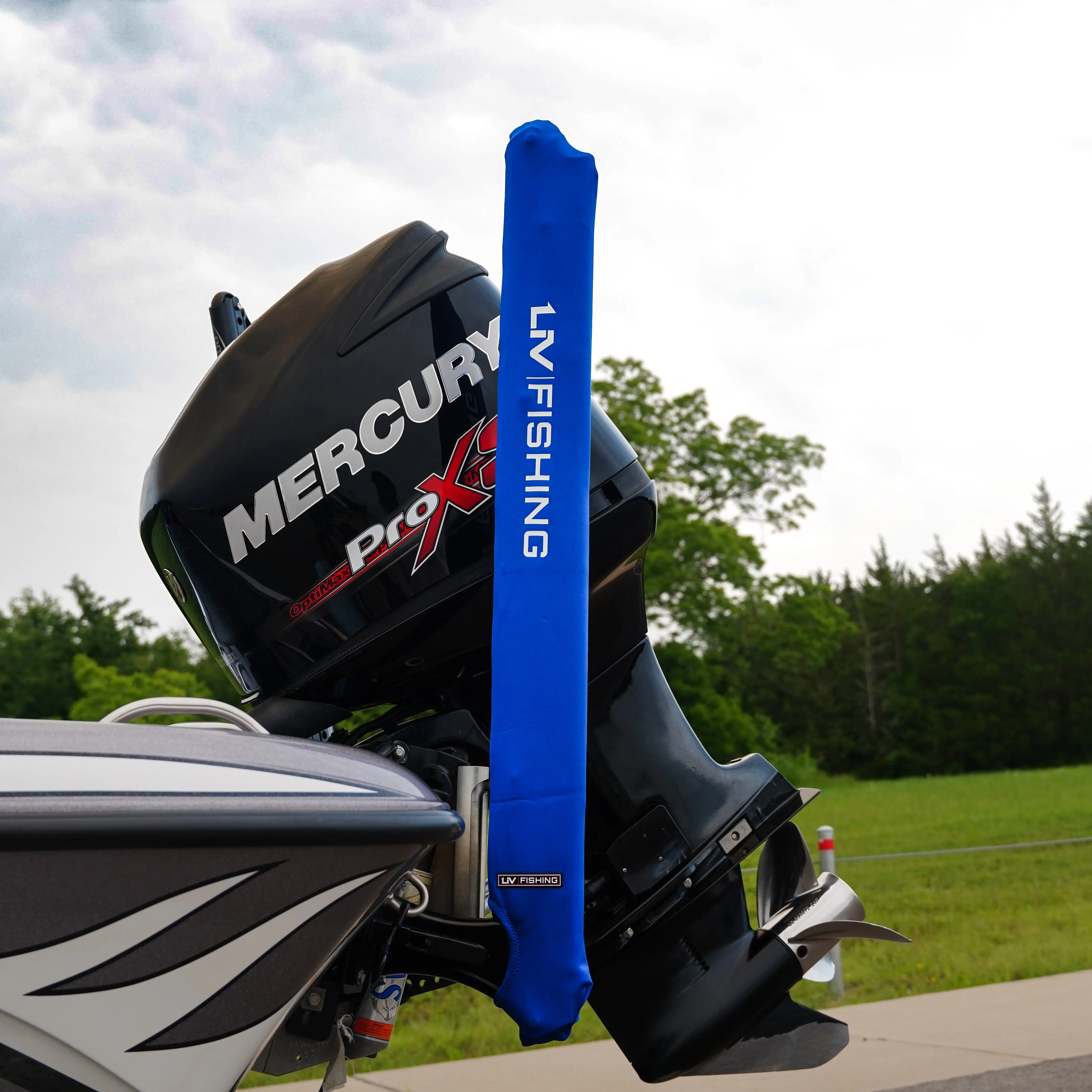 LIV FISHING Power-Pole Cover (1ct) - 8/10 ft fits, snug stretch design, blocks accidental deploy, helps stop deploy mishaps, travel protection for fishing equipment