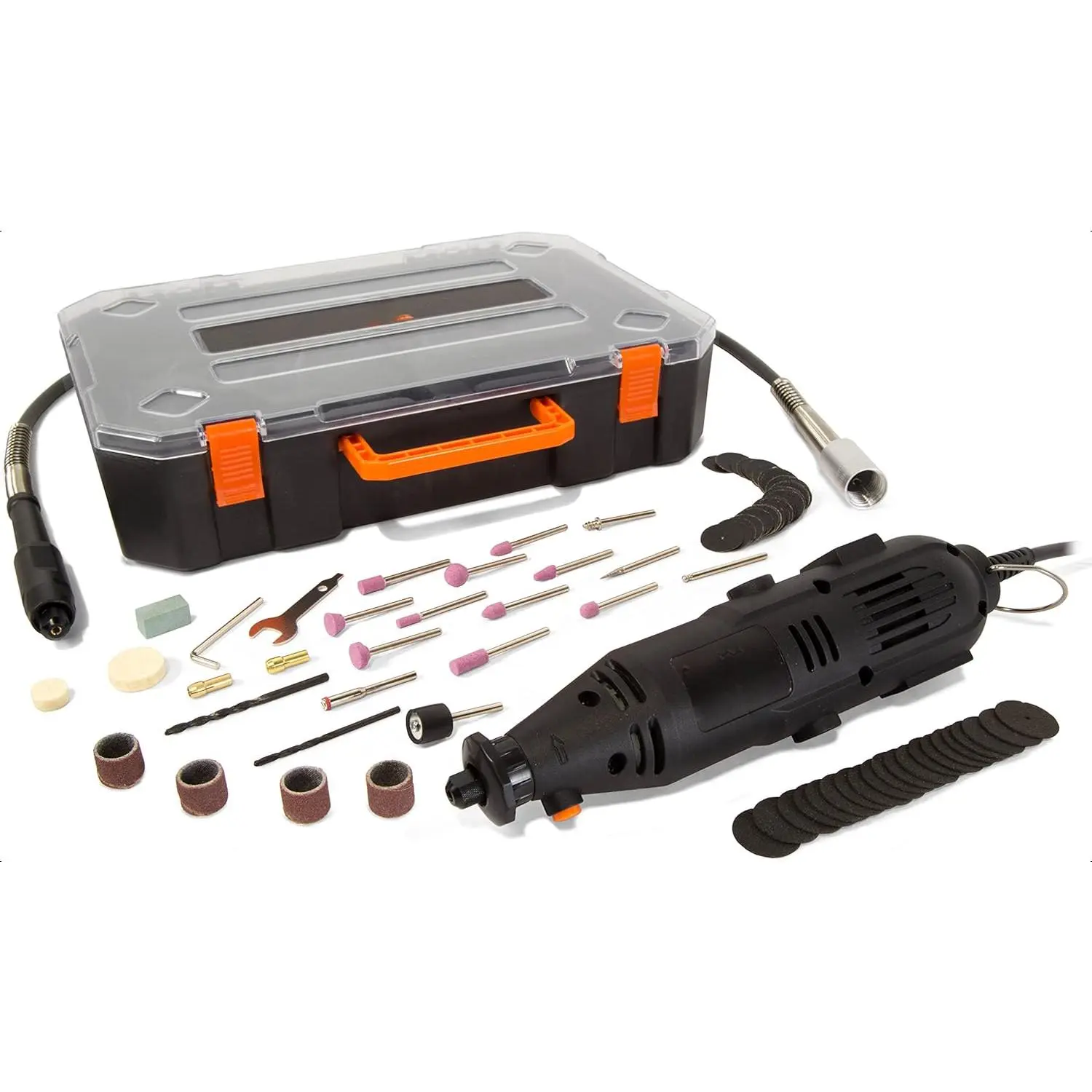 23103 1-Amp Variable Speed Rotary Tool with 100+ Accessories, Carrying Case and Flex Shaft