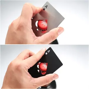 Ace of Spades Bottle Openers Poker Card Design Stainless Steel Portable Metal Credit Card Beer Opener for Wallet Pocket Wedding Birthday Party Silver Black Gifts Non Slip Easy Use Kitchen Utensils Long Service Life Oxidation Resistant