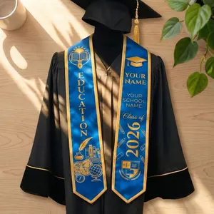 Personalized Education Graduation Stole, Custom Name College Stole Class of 2026, University Graduation Sash, Senior Grad Gift
