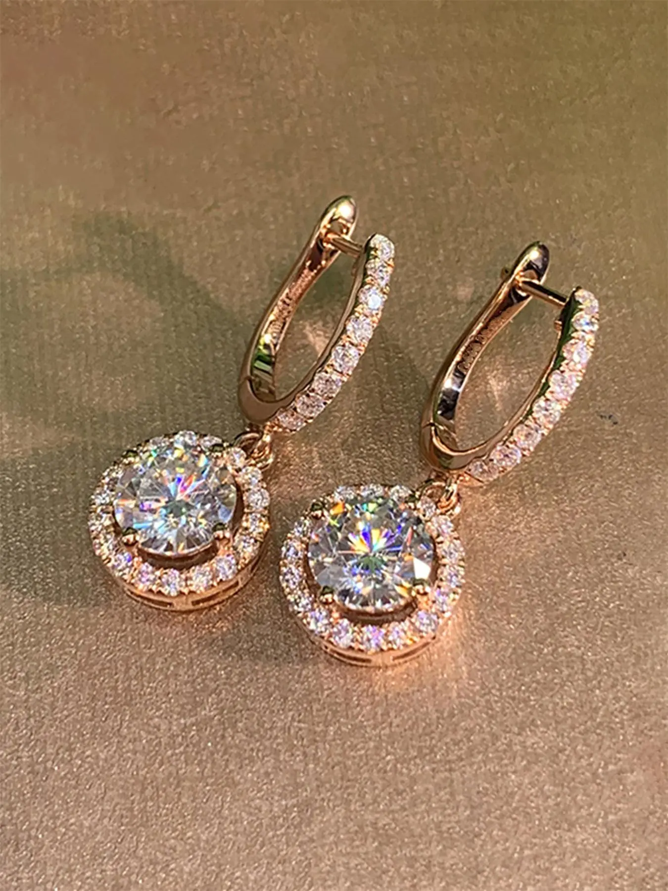 Rhinestone Decorated Dangle Earrings (1 Pair), Dangling Earrings, Elegant Jewelry for Women, Daily Clothing Decor, Trendy All-match Wedding Anniversary Party Jewelry Gift, High Quality Shining Earrings