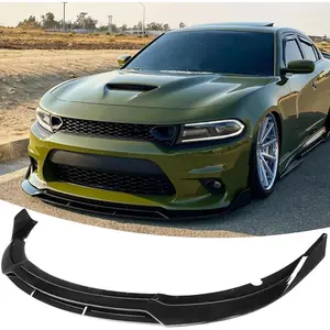 Front Bumper Lip Splitter Spoiler Fit for Charger SRT Hellcat/RT Scat Pack/Daytona/RT 392 2015-2023 Accessories Air Chin Body Kit (Gloss Black)