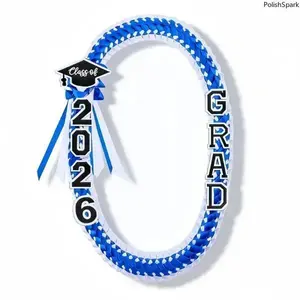 2026 Grad Braided Ribbon Lei Necklace, Ideal DIY Money Lei Base, Graduation Gifts for Sports & Outdoor Accessory Enthusiasts Festive Cardstock Cutouts College Graduate