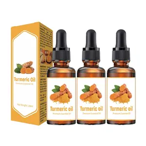 Turmeric Facial Oil, Nourishing Face Oil, 3 Bottle Set, Moisturizing Hydrating Soothing Face & Body Oil, Daily Skincare Kit for All Skin Types