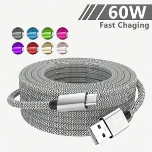 60W Fast Charging USB Type C Cable, Nylon Braided USB A To USB C Charger Cord, Multifunctional Charging Cable, Compatible for Samsung Galaxy S23 Ultra/S23/S23+/S22/S22 Ultra/Note 20, Super Fast Charging USB C Cables