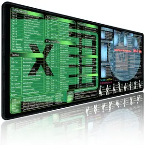 secret corner excel&Word Cheat Sheet Mousepad,XXL 35.4"x15.7" Office Desk Accessories mat, Computer Mouse pad,Extra Large Office Keyboard Shortcuts Mouse Pad,PC Gaming Non-Slip Desk pad
