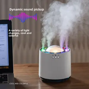 Home & Office Music Reactive Humidifier - Cool Mist Planet Diffuser with Dynamic Sound Pickup, Rhythm Lights for Music Lovers