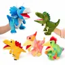 5 Styles Dinosaur Hand Puppet Soft Plush Dino Toy for Kids Storytelling, Role Play, Family Playtime and Classroom Activities