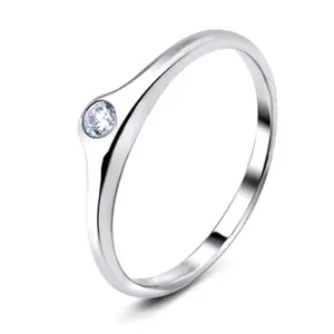 Simple CZ Ring .925 Sterling Silver