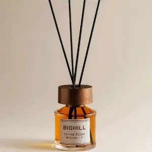 BIGHILL Air Freshener Reed Diffuser - Femme Room - Model BIG-RD-17 - Aromatic Diffuser with Black Sticks