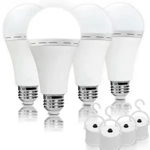 4 Pack Rechargeable Emergency Light Bulbs Battery Powered Energy Efficient LED 6000K Daylight E26 120V 9W 60W Equivalent 1200mAh for Home Camping Hurricane