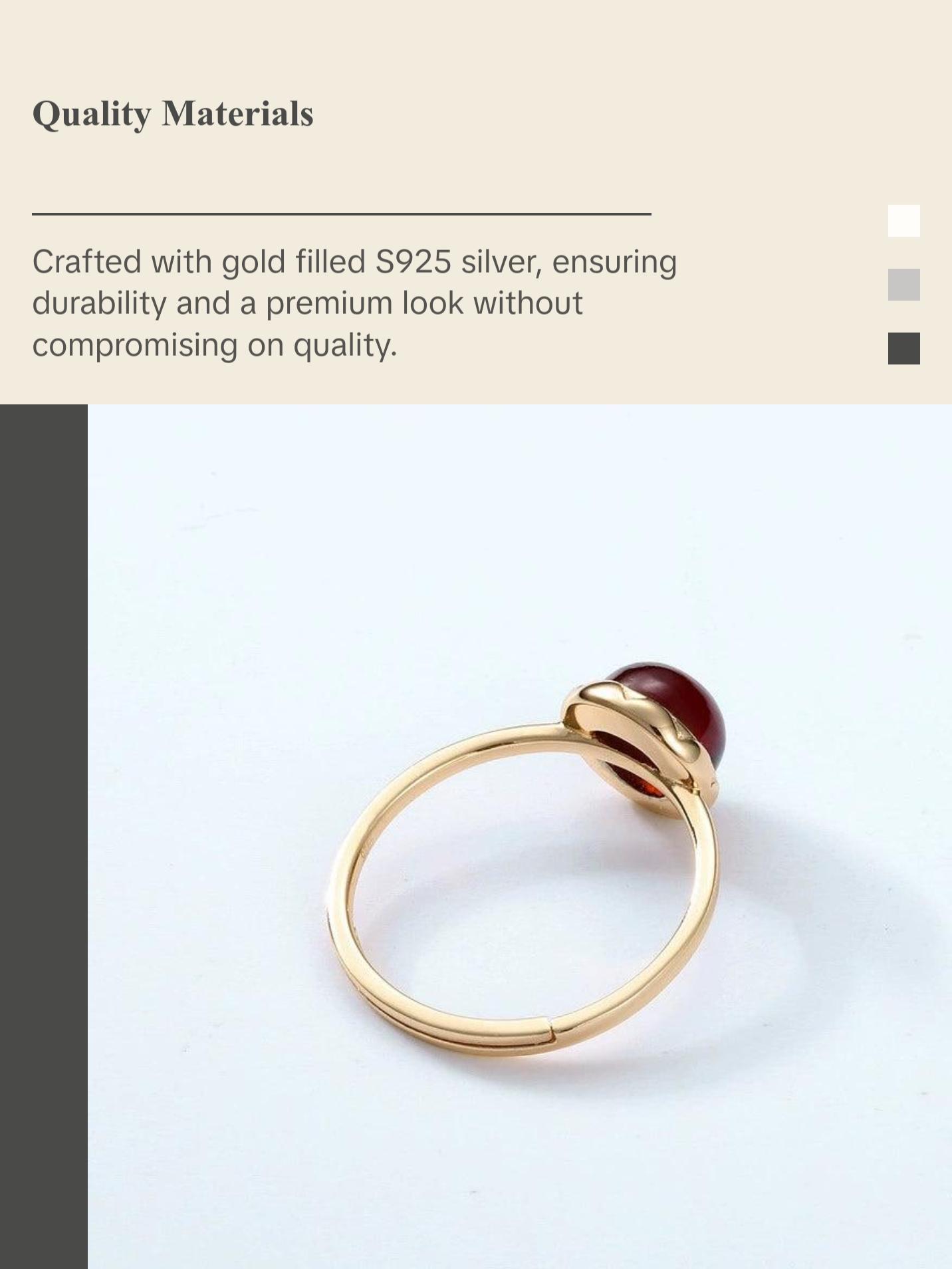 Crystal Round Cut Adjustable Ring