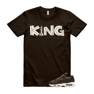 Air Max 95 Baroque Brown Coconut Milk QS Big Bubble Leather T Shirt Match KING