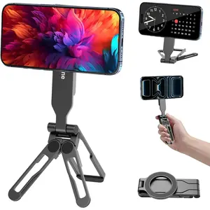 Tripod for  -Adjustable Foldable Phone Tripod Stand for Video Recording,  Mount Pocket Cell Phone Stand for  17/16/15/14/13/12 Plus Max for Gym Tablet Tripod for Travel