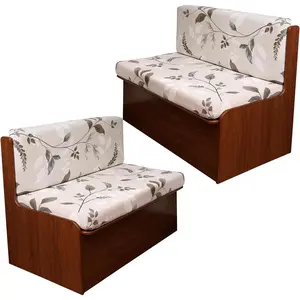 CRFATOP 2 Sets RV Dinette Cushion Covers Printed Camper Cushion Slipcover Stretch 2 Seat Sofa Chair Cover Furniture Protector for RV Camper Car Bench 2 Backrest Covers & 2 Bench Covers,01