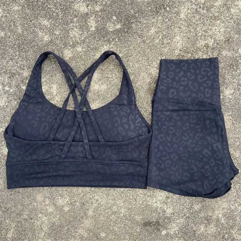 Women's 2-Piece Yoga & Gym Set - Cross-Back Bra Top with Bra Top Neck, Tummy Control Cotton Tank, for Fitness, Running, Sizes S-M-L